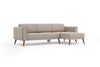 Ecksofa Schlaffunktion mit Chaiselongue Rechts, 3-Sitzer, aus Stoff, Elita Beige (4)