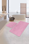 Badematten rutschfest Set 2-teilig Nuray BPS300 Rectangle Rosa, 100 x 60 cm / 60 x 50 cm (2)