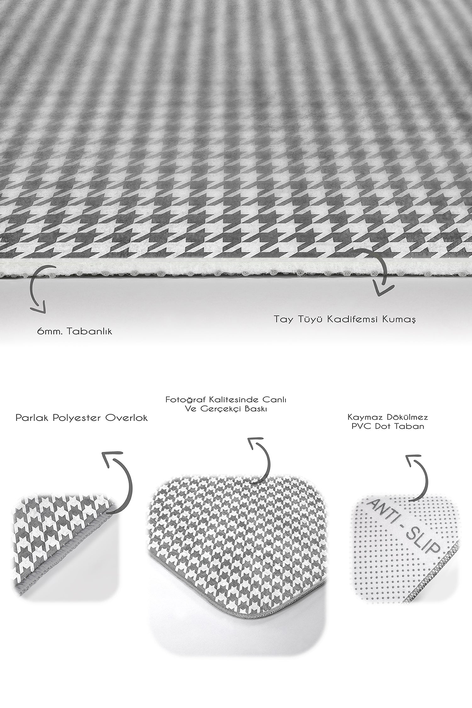 Badematten rutschfest Set 2-teilig Serenay BPS327 Rectangle Mehrfarben, 100 x 60 cm / 60 x 50 cm (4)