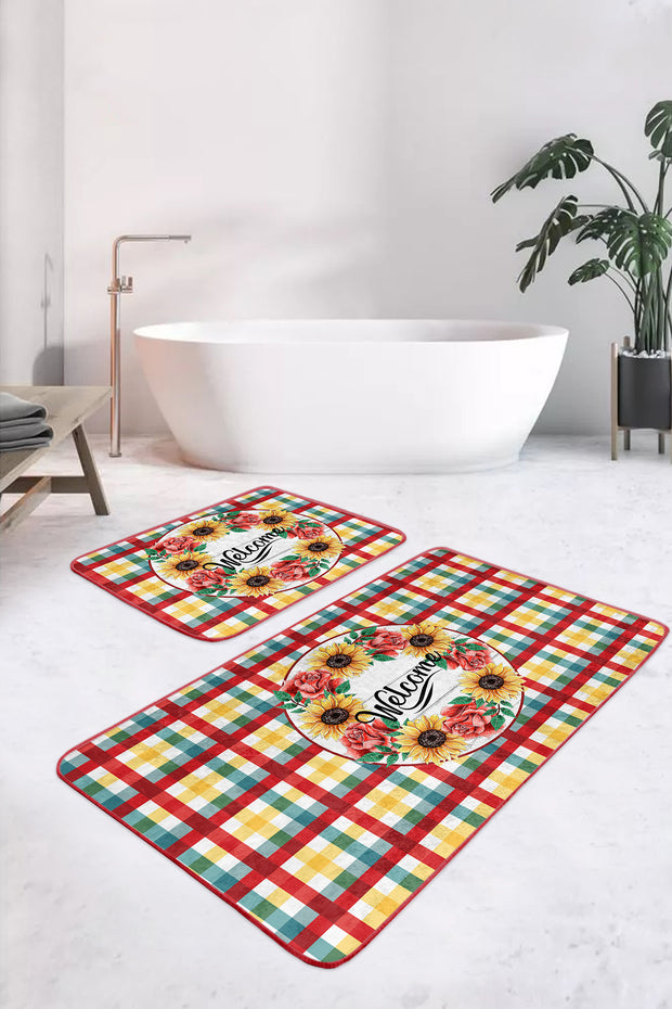 Badematten rutschfest Set 2-teilig Melisa BPS381 Rectangle Mehrfarben, 100 x 60 cm / 60 x 50 cm (1)