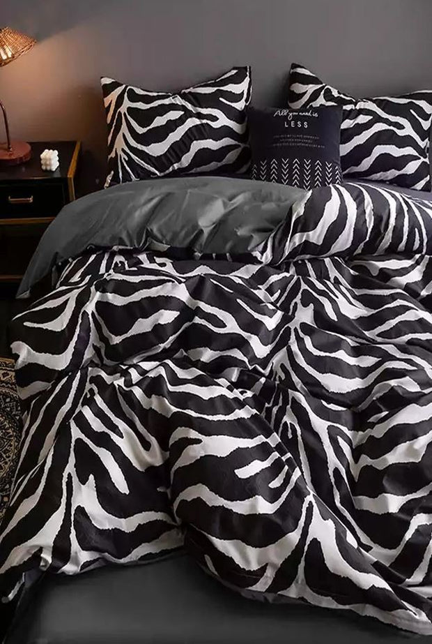 Bettwäsche Ranforce Baumwolle Zebra Weiß und Schwarz, 200 x 220 cm (3)