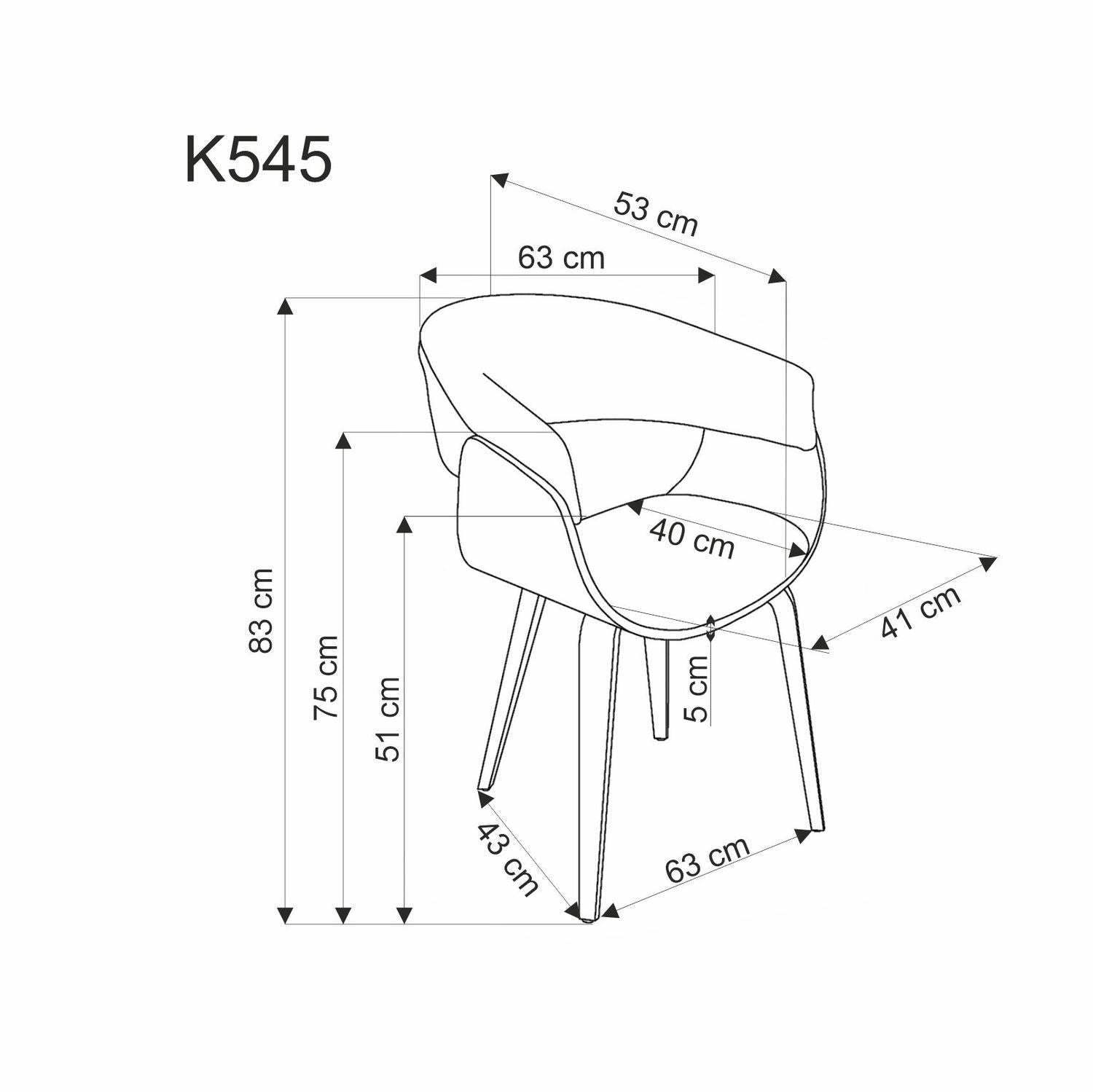 Esszimmerstuhl mit Stoff K-545 Grau (2)