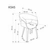 Esszimmerstuhl mit Stoff K-545 Grau (2)