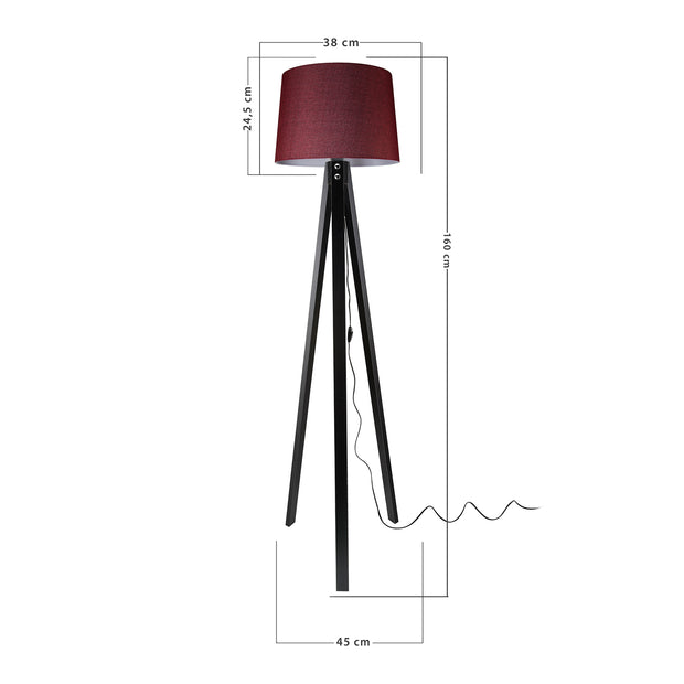 Stehlampe Marko Bordeaux (3)