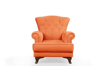 Sessel mit Stoff King Orange