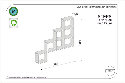 Wandregal Steps Braun (1)