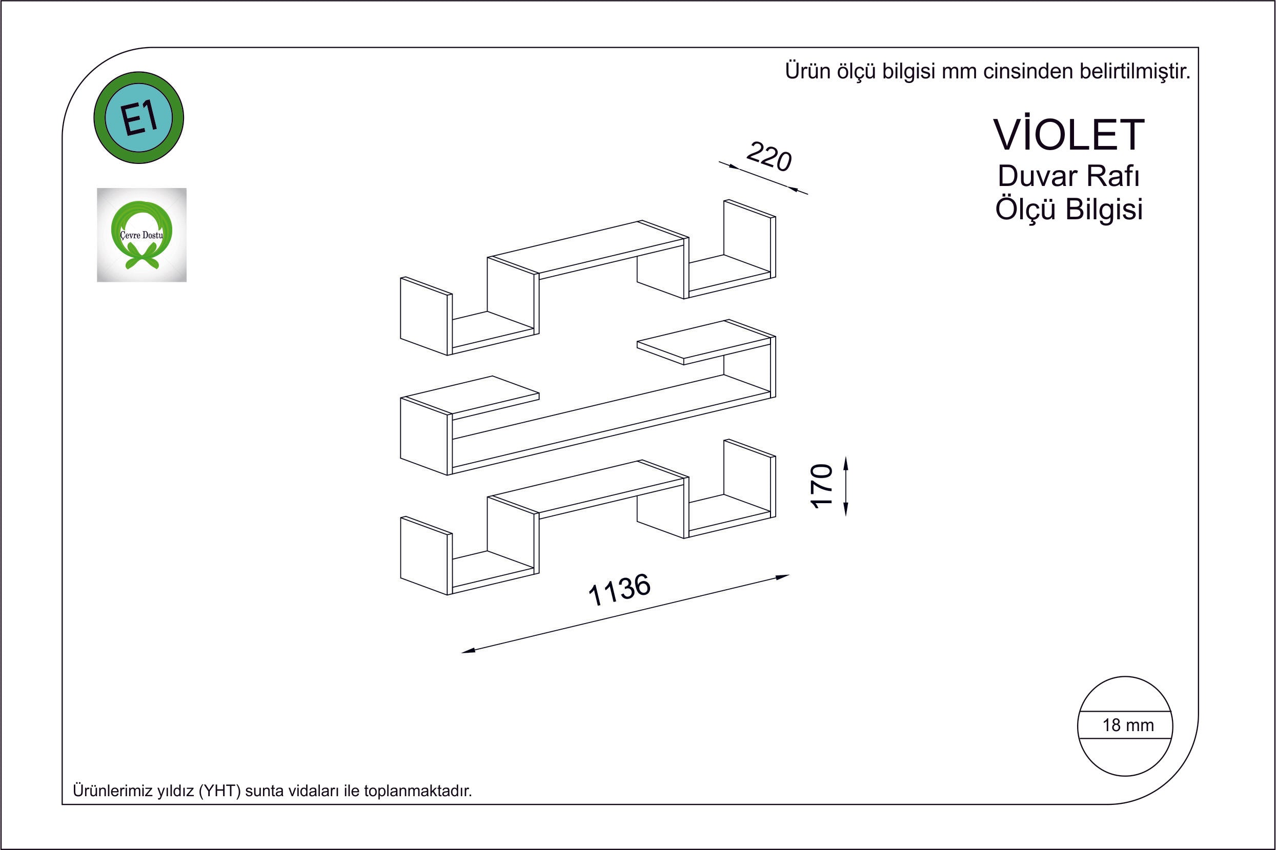 Wandregal Violet Weiß (1)