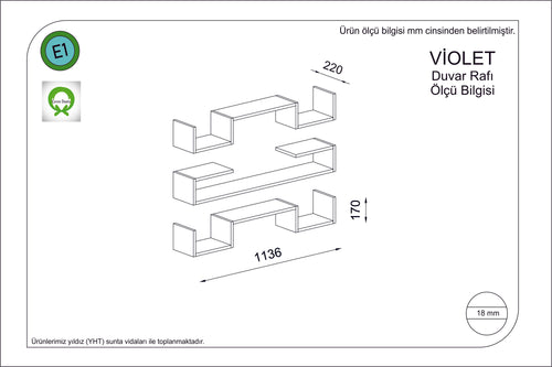 Wandregal Violet Weiß (1)