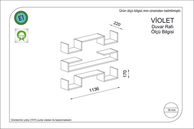 Wandregal Violet Weiß (1)