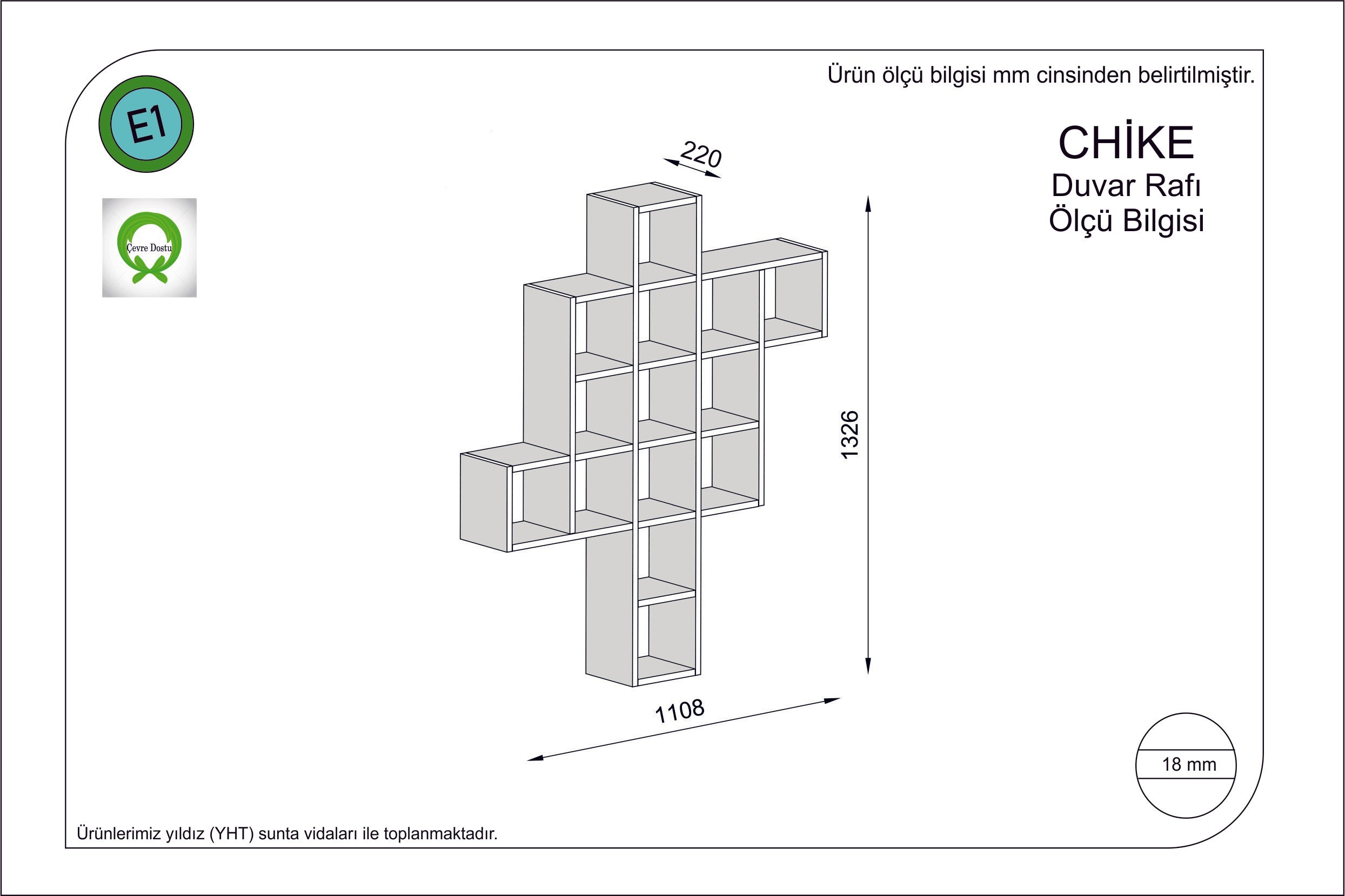 Wandregal Chike Gelb (1)