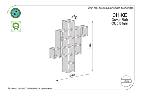 Wandregal Chike Schwarz (1)