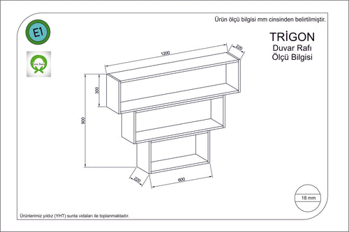 Wandregal Trigon Grau (1)