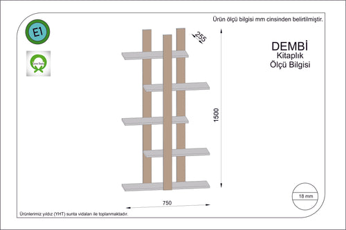 Bücherregal Dembi Weiß (1)