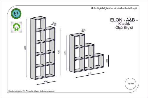 Bücherregal Elon Weiß (1)