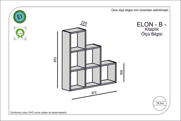 Bücherregal Elon Weiß (1)