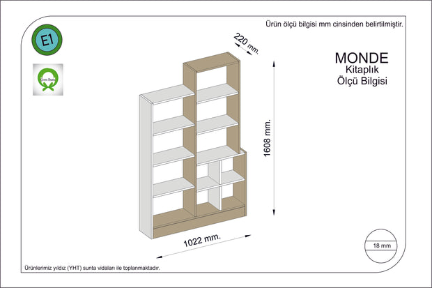 Bücherregal Monde Weiß (1)