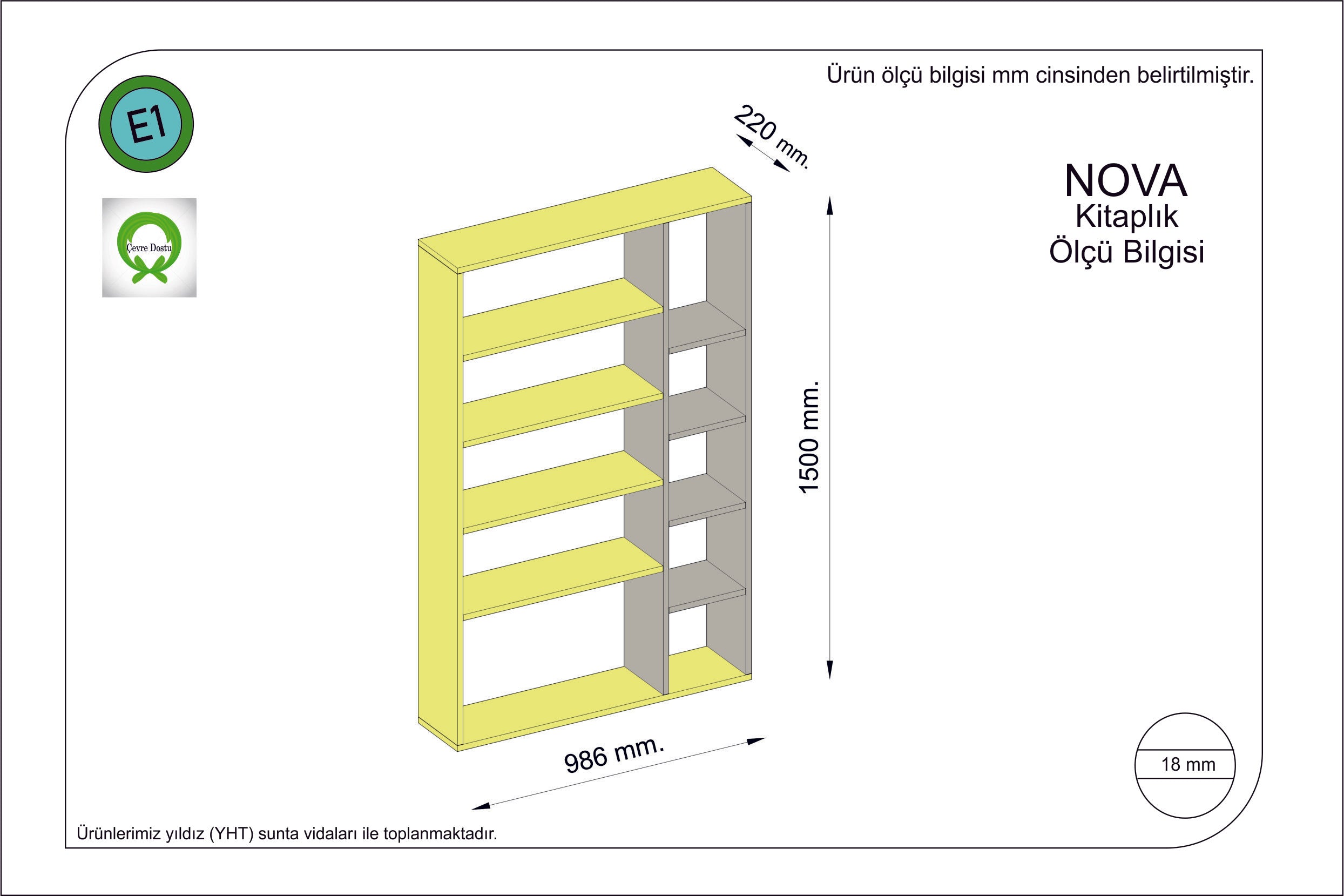 Bücherregal Nova Grau (1)