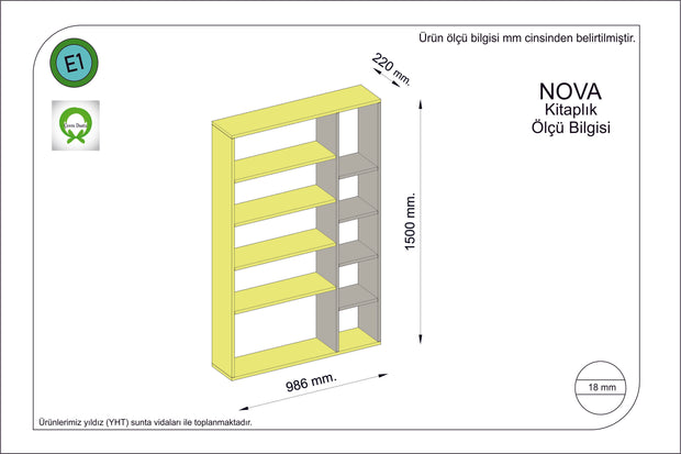 Bücherregal Nova Grau (1)