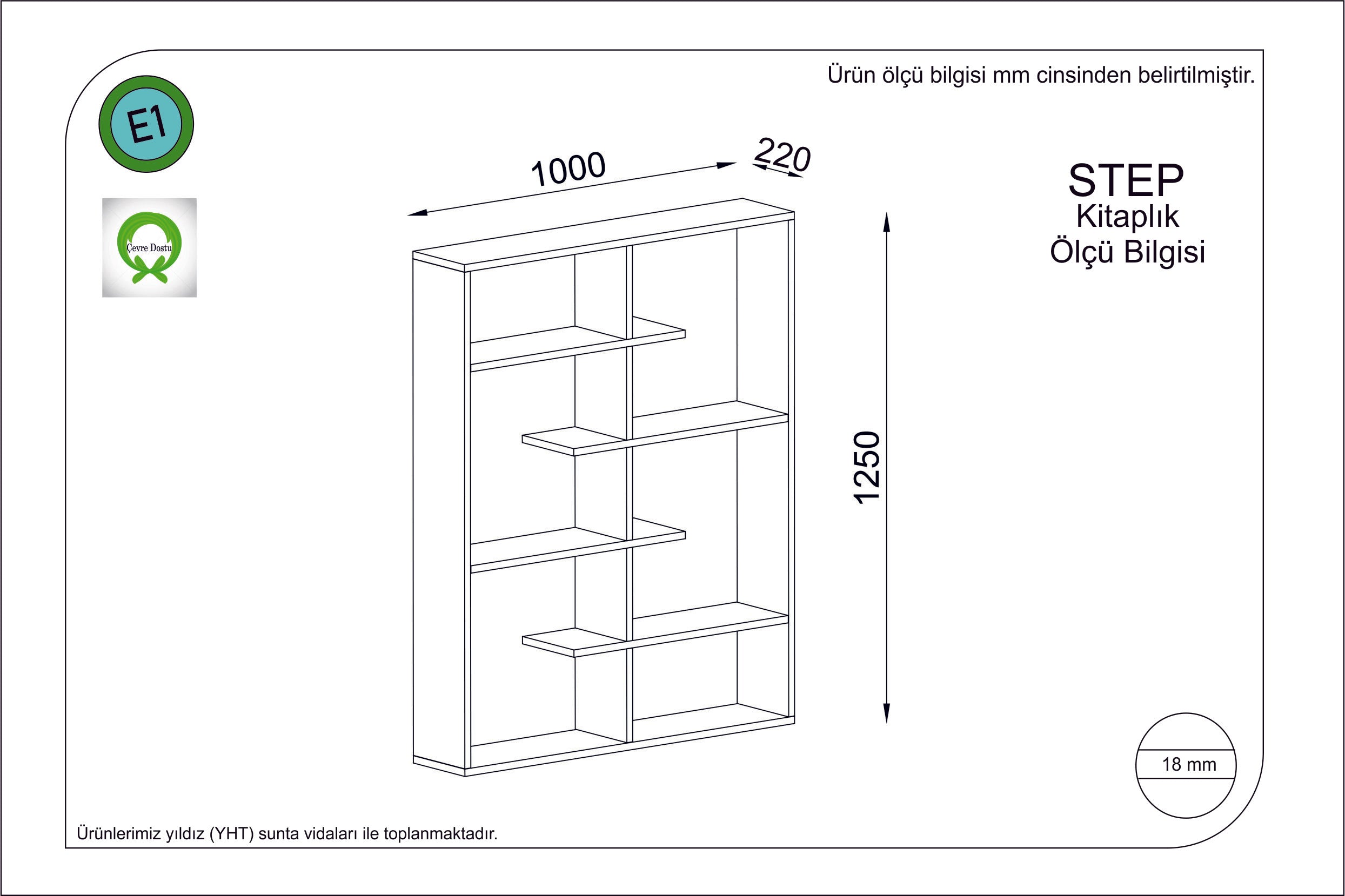 Bücherregal Step Rot (1)