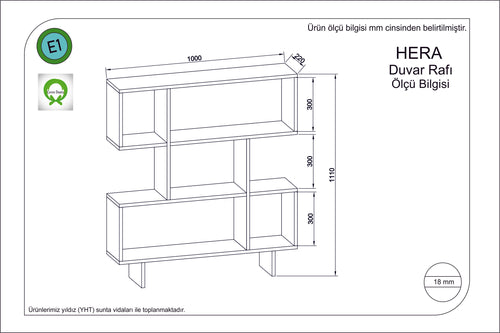 Bücherregal Hera Gelb (1)