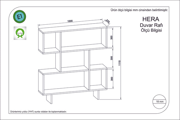 Bücherregal Hera Gelb (1)