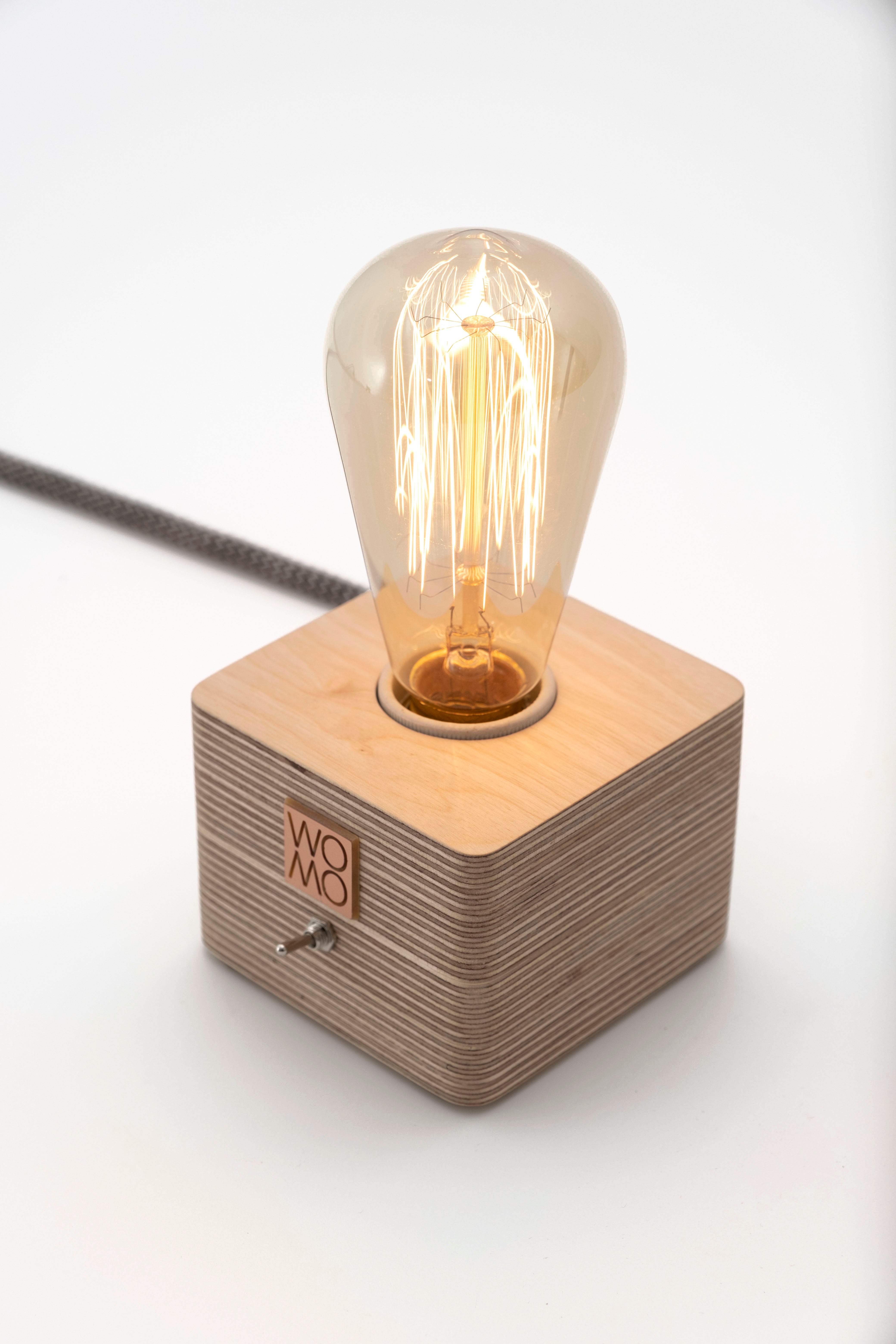 Tischlampe Wooden Gelb (1)