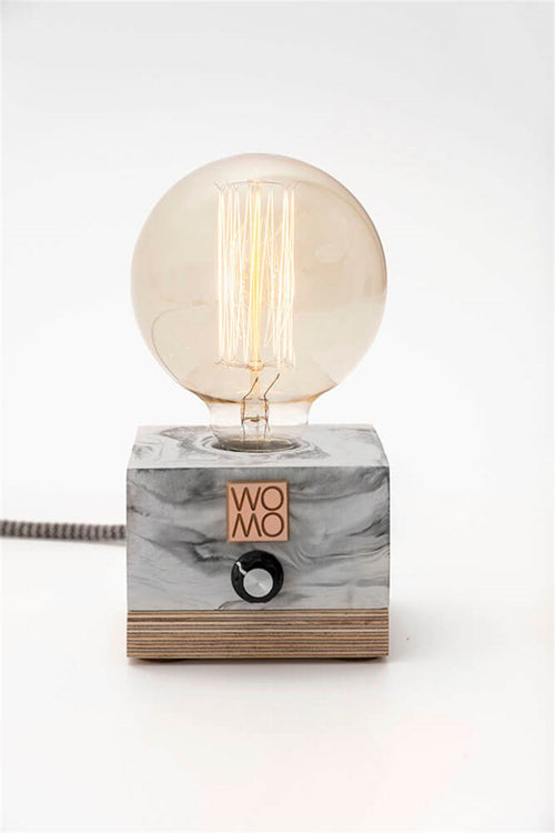 Tischlampe Marble Grau