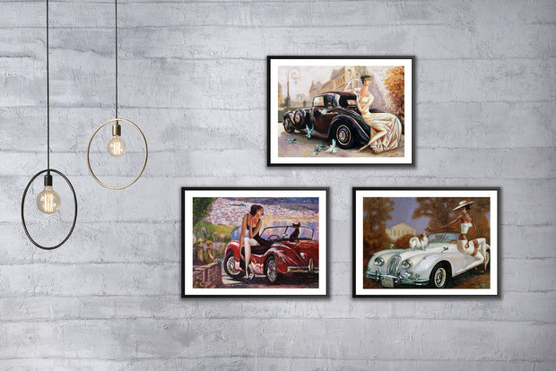 Bilder 3er Set Layds And Cars Mehrfarben, 99 x 44 cm