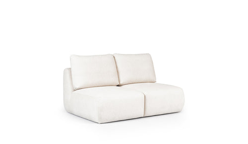 Sofa Modulares 2-Sitzer mit Stoff, Dionisia Weiß