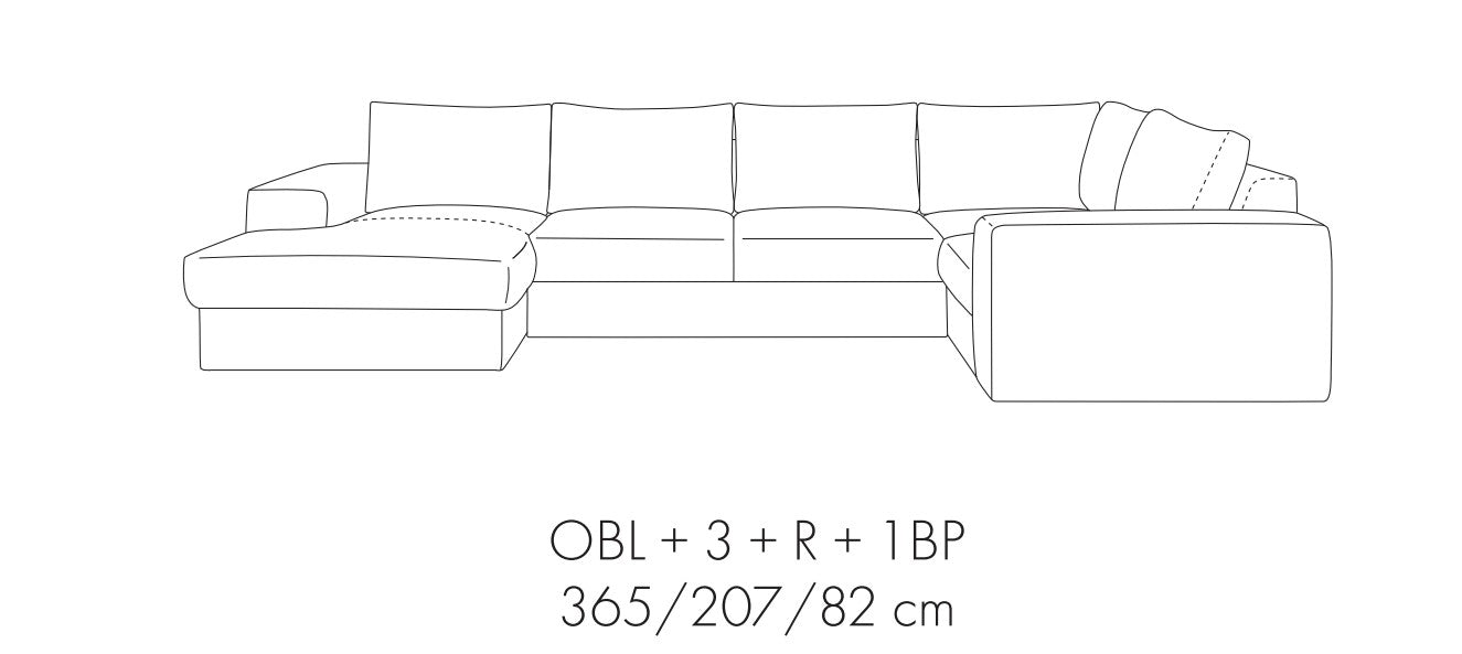 Ecksofa mit Chaiselongue Rechts, 6-Sitzer, Hermesito Grau (5)