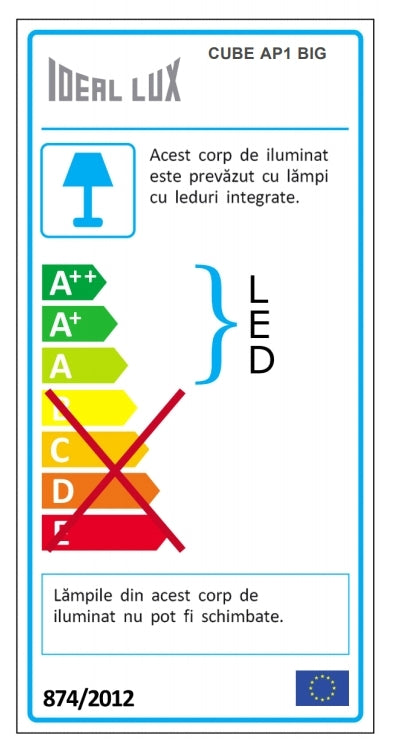 Wandleuchte Cube AP1 Big Weiß (1)