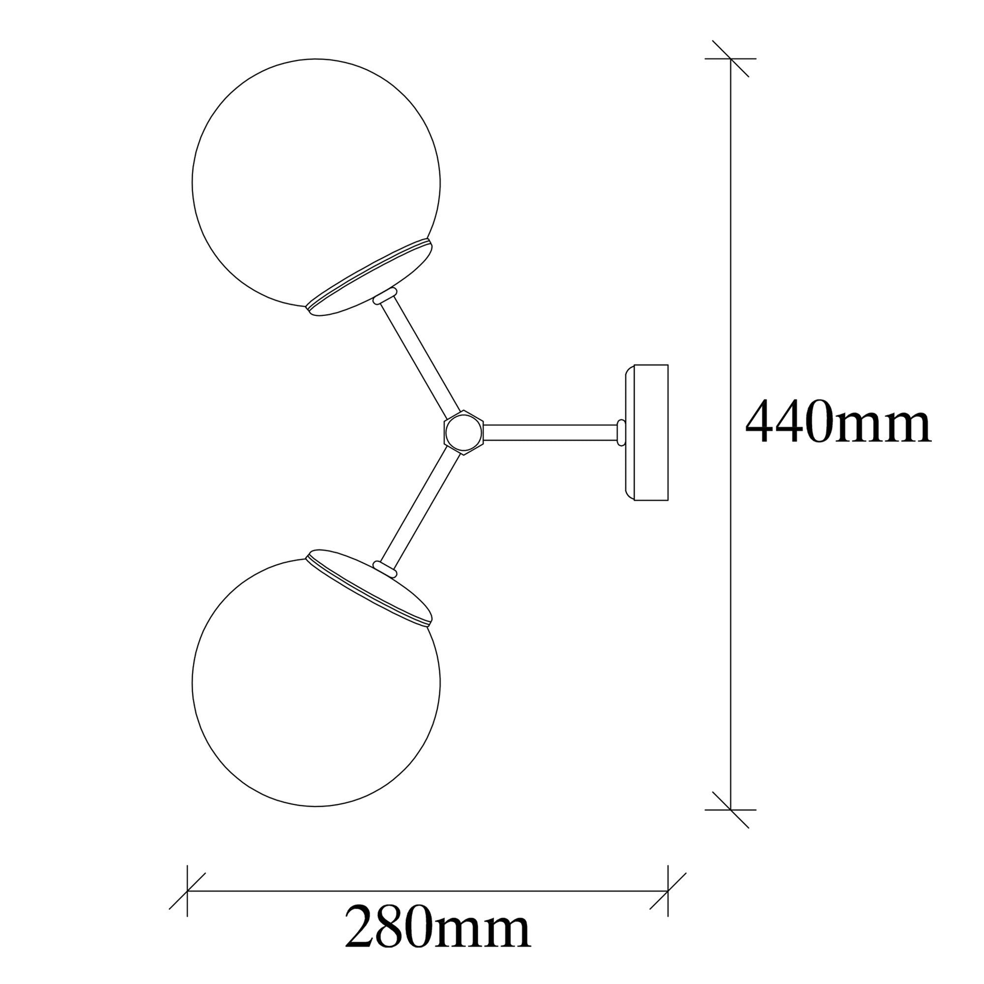 Wandleuchte Damar 6342 Weiß und Schwarz (4)