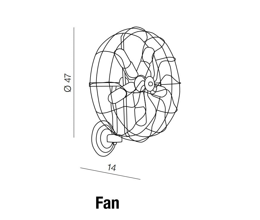 Wandleuchte Fan AZ1349 Schwarz (3)