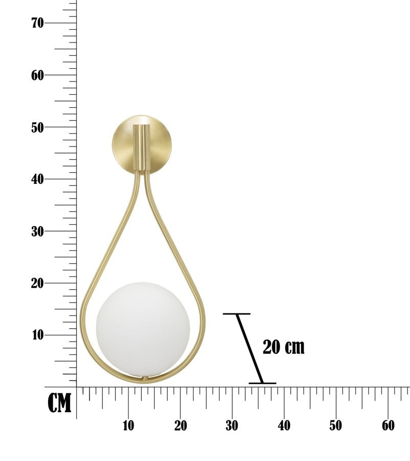 Wandleuchte Glamy Drop Weiß (6)