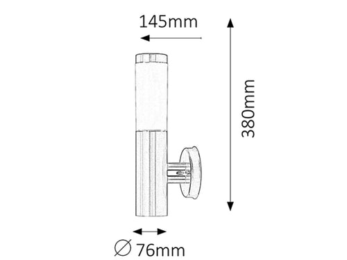 Wandleuchte Inox Torch Vertical 8262 Chrom (1)