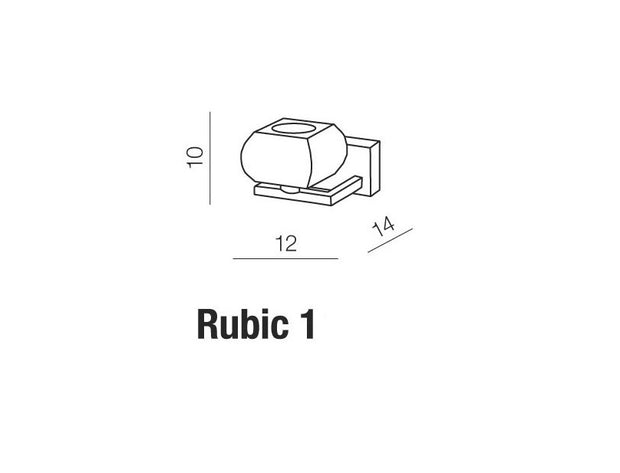 Wandleuchte Rubic 1 AZ0488 Chrom (1)