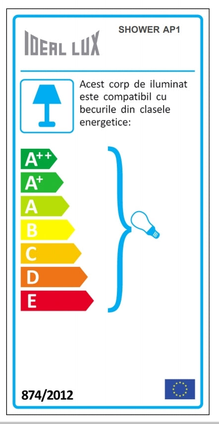 Wandleuchte Shower AP1 Schwarz (1)