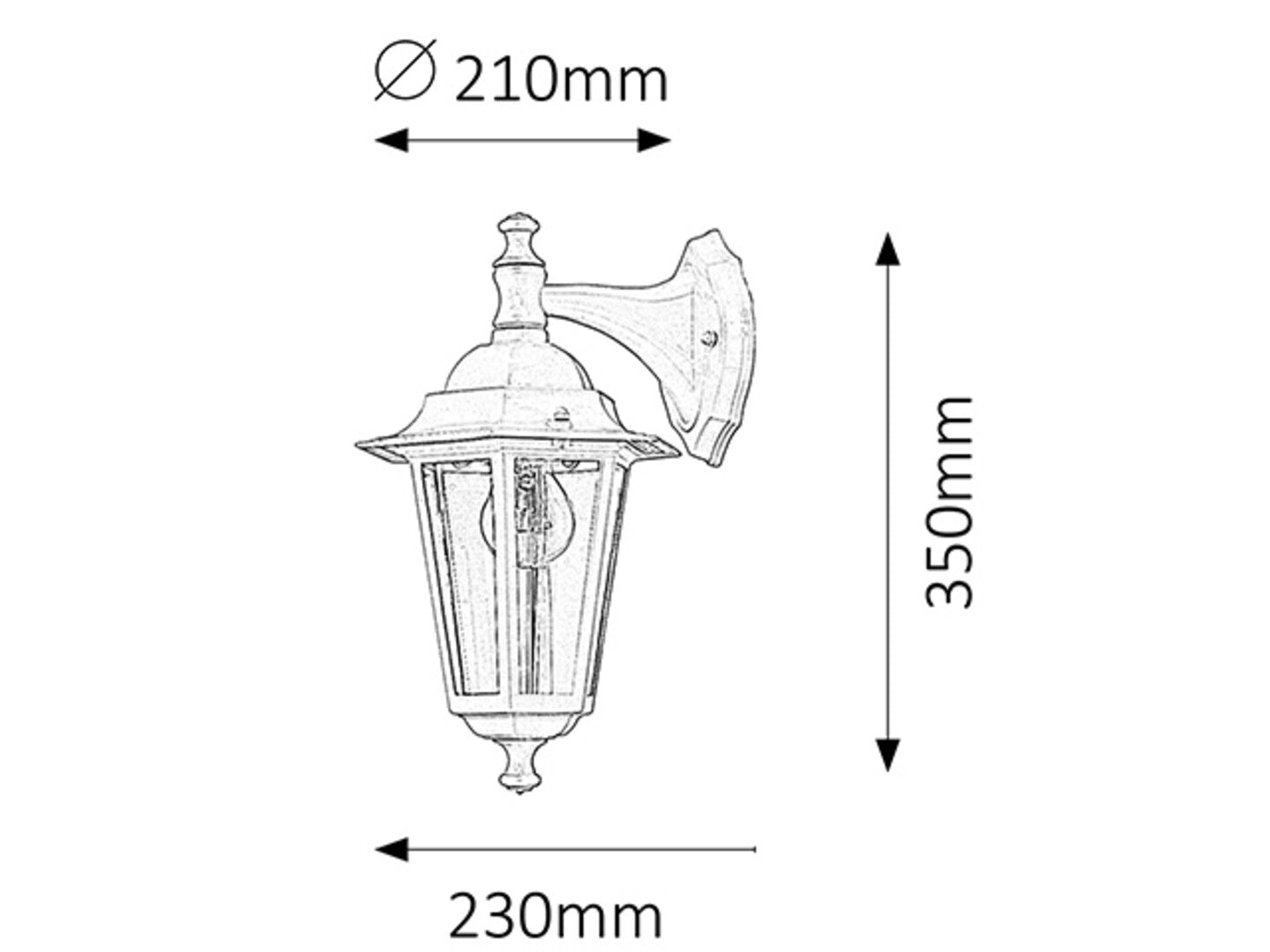 Wandleuchte Velence Down 8202 Schwarz (2)