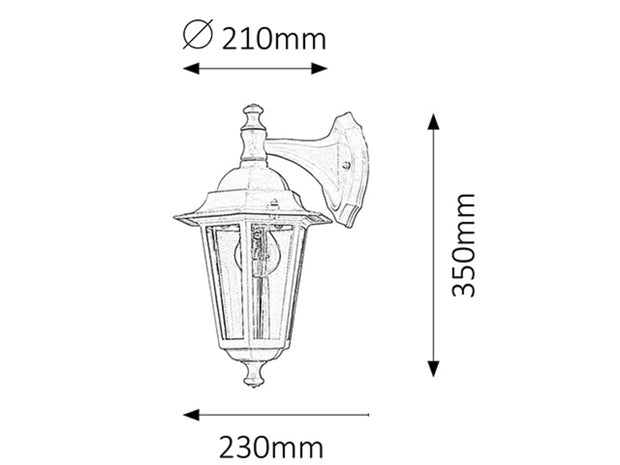 Wandleuchte Velence Down 8202 Schwarz (2)