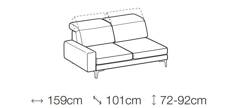 Ecksofa mit Chaiselongue Links, 4-Sitzer, Argis Orange (6)