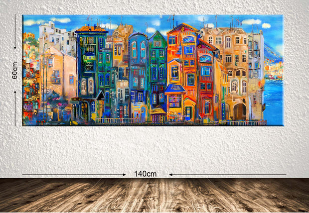 Leinwandbild World 99 Mehrfarben, 60 x 140 cm