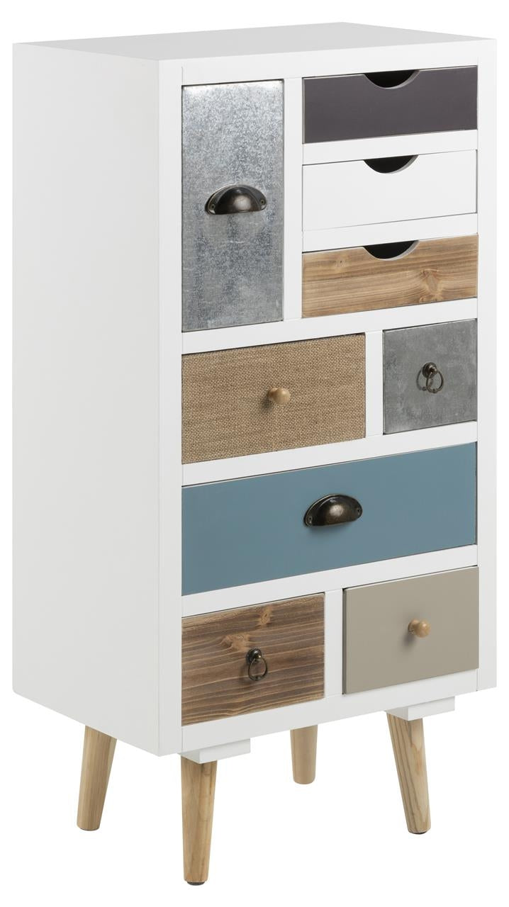 Highboard mit 9 schubladen Thais Mehrfarben