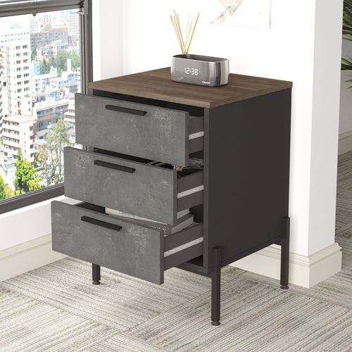 Highboard mit 3 schubladen, Vista VS3-CGA Grau (1)