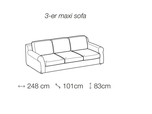 Sofa 3-Sitzer Abyss Bordeaux (6)