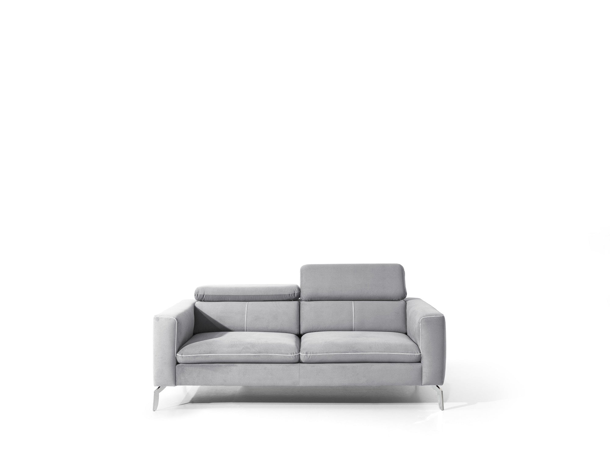 Sofa 2-Sitzer mit Samtstoff, Ares Grau