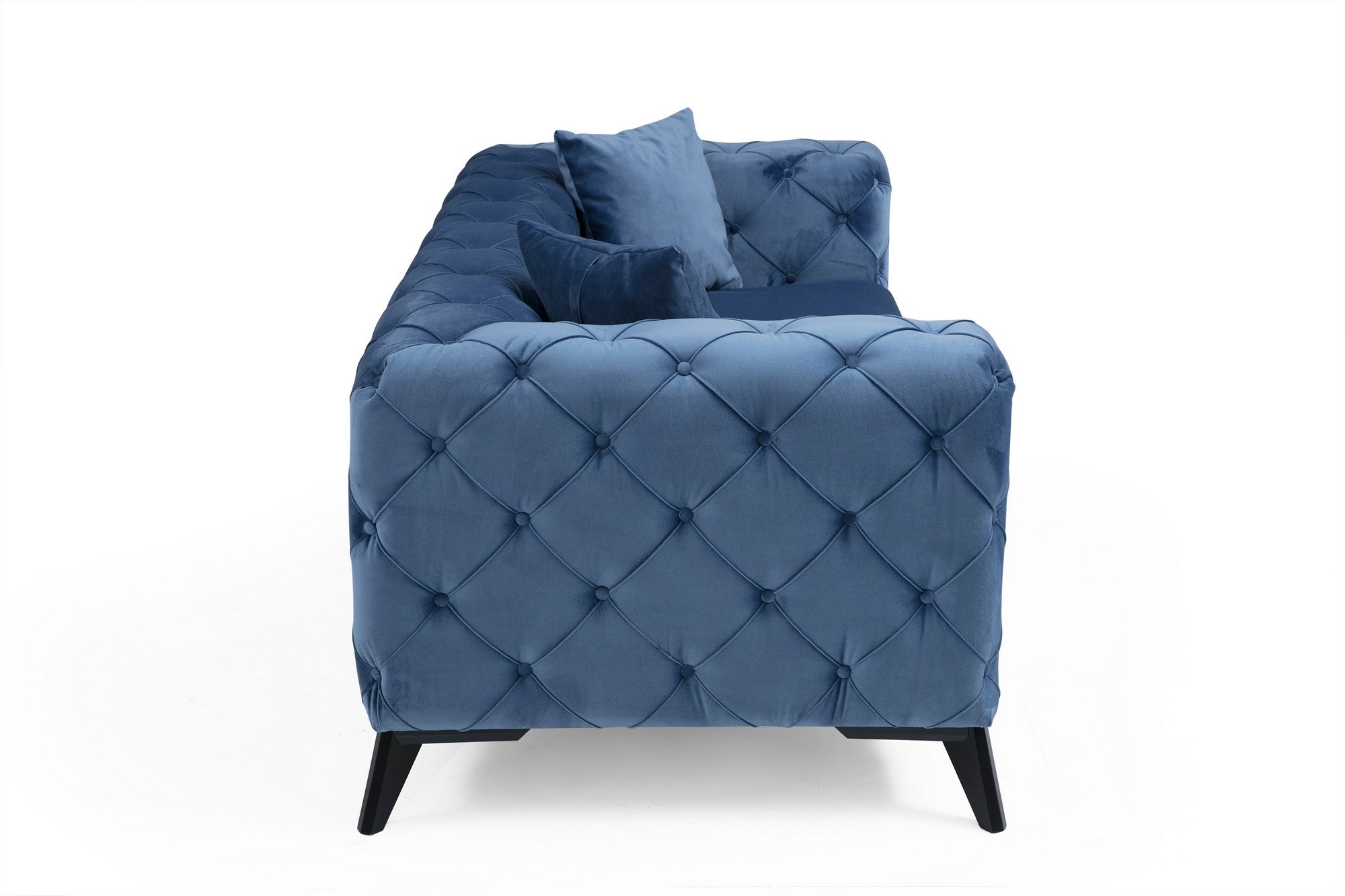 Sofa 2-Sitzer mit Samtstoff, Como Blau (6)