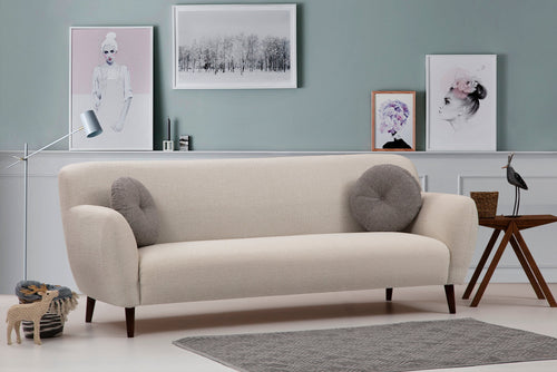 Sofa 3-Sitzer mit Stoff, Enna Beige