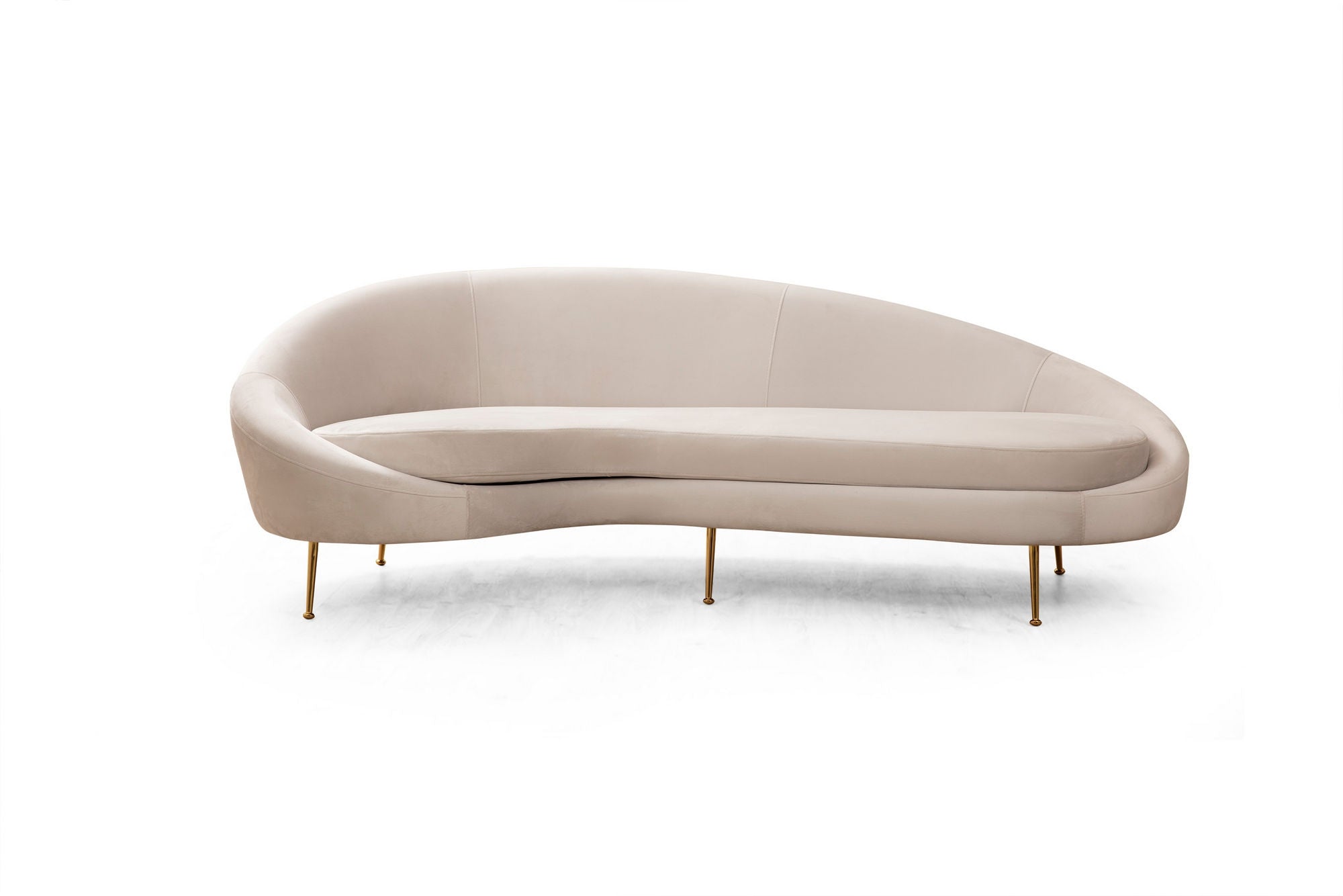 Sofa 3-Sitzer mit Samtstoff, Eses II Beige (4)