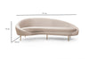 Sofa 3-Sitzer mit Samtstoff, Eses II Beige (6)