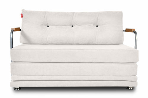 Schlafsofa aus Stoff, 2-Sitzer, Cushion Creme